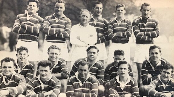 A young Leslie O’Hagan played for Footscray Rugby Club. Picture: Supplied