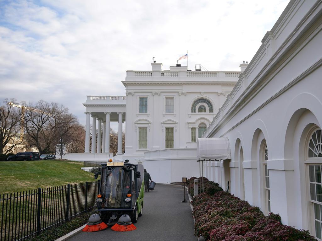 The White House, seen on US President Donald Trump's last full day in office, will undergo a deep clean before the Bidens move in. Picture: Mandel Ngan / AFP