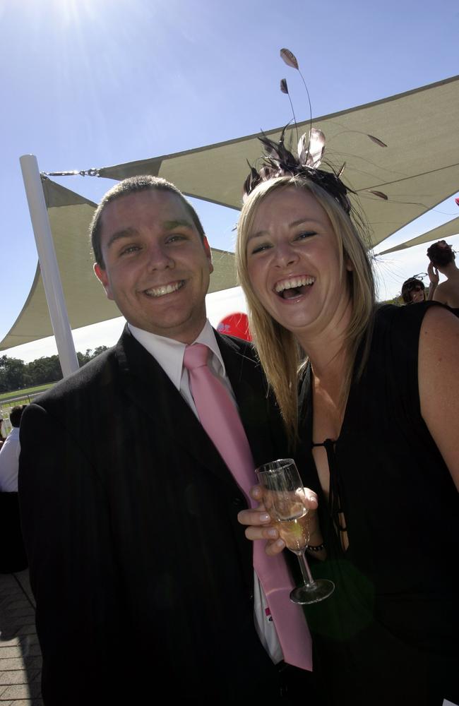 Nathan Dell and Dene Mason in 2005. Picture: Lou O'Brien