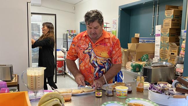 Marc Le Bars, the founder of the Breakfast Club, feels proud to be serving nutritional meals for the students at Nimbin Central School every morning.