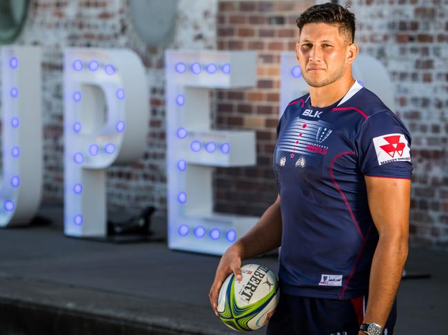 2018 Vodafone Super Rugby launch at Brisbane Powerhouse. Melbourne Rebels captain Adam Coleman. Photo: RUGBY.com.au/Stuart Walmsley