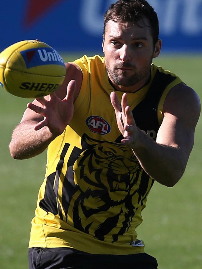 Toby Nankervis was one of the success stories of 2017 — for the Tigers and SuperCoach owners. Picture: Wayne Ludbey