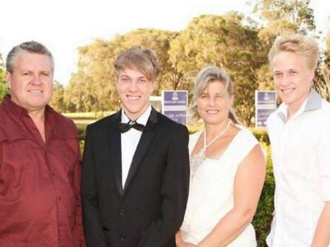 Rick Thorburn with his son Josh, wife Julene and other son Trent.