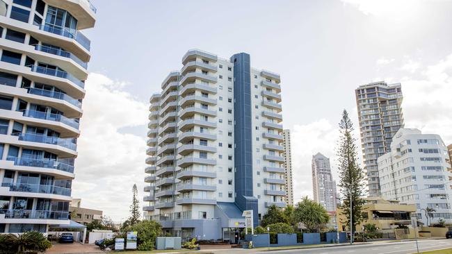 A woman’s car was stolen, then returned to the car park at the Equinox Sun Resort in Surfers Paradise. Picture: Jerad Williams