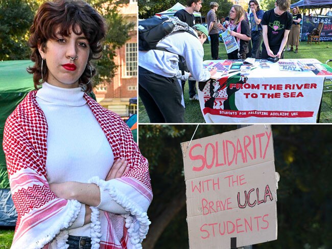 Tile art for Adelaide uni protest