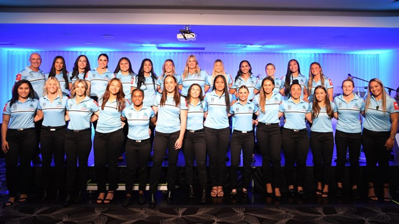 The inaugural Cronulla Sharks NRLW line-up. Picture: Cronulla Sharks/Supplied