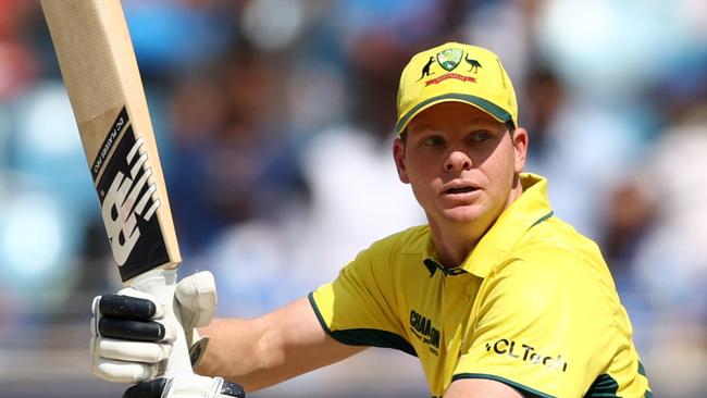 DUBAI, UNITED ARAB EMIRATES - MARCH 04: Steve Smith of Australia bats during the ICC Champions Trophy 2025 semi final between India and Australia at Dubai International Cricket Stadium on March 04, 2025 in Dubai, United Arab Emirates. (Photo by Francois Nel/Getty Images)