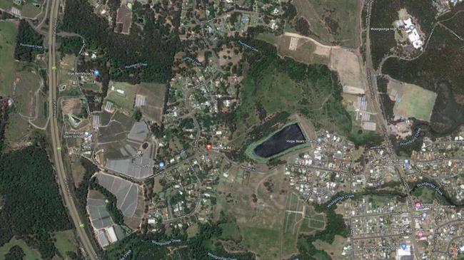 The soon-to-be decommissioned Woolgoolga Dam. Picture: Google Earth