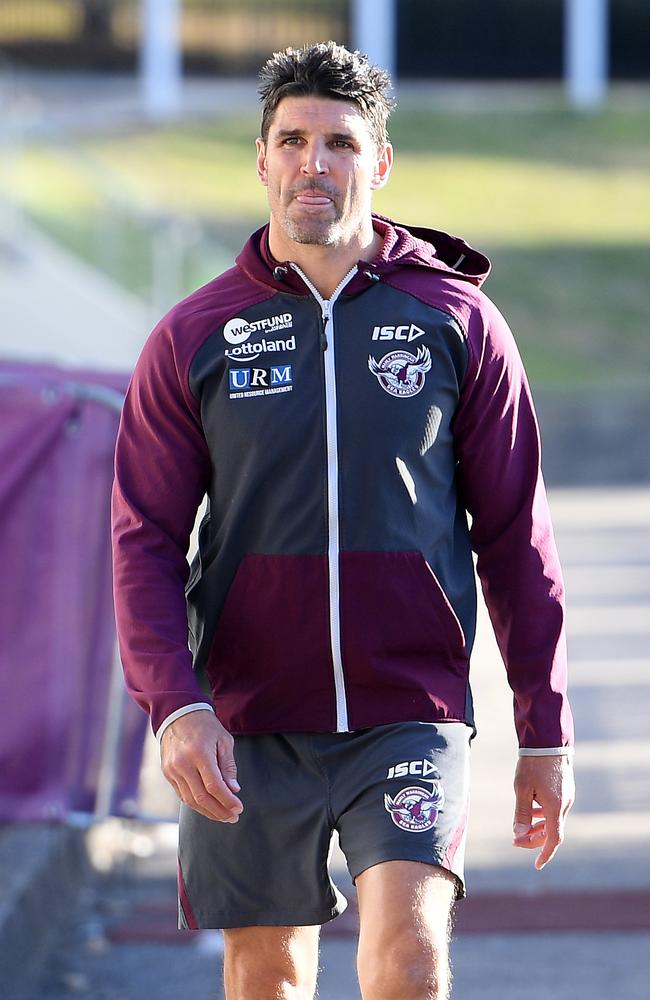 Barrett said he wouldn’t comment on the coaching situation out of respect to the club. (AAP Image/Dan Himbrechts)