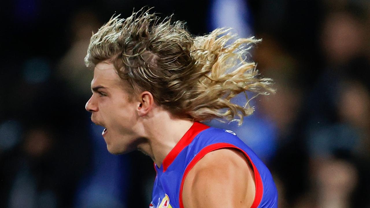 Bailey Smith fell to the Western Bulldogs in the 2018 draft after Port Adelaide decided to take Connor Rozee at five and the Suns grabbed Ben King at No.6. Picture: Getty Images