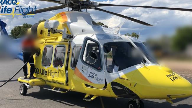 Generic image: A man in his 50s was flown to Brisbane after a reported oven fire at a Widgee home on Saturday morning. Picture: RACQ LifeFlight Rescue