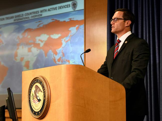 Acting US Attorney Randy Grossman detailed more arrests that were made as part of Operation Ironside. Picture: AFP