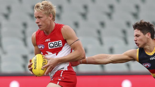 It was a while ago, but Heeney is coming of a blinder against the Crows in his last run. Picture: Sarah Reed