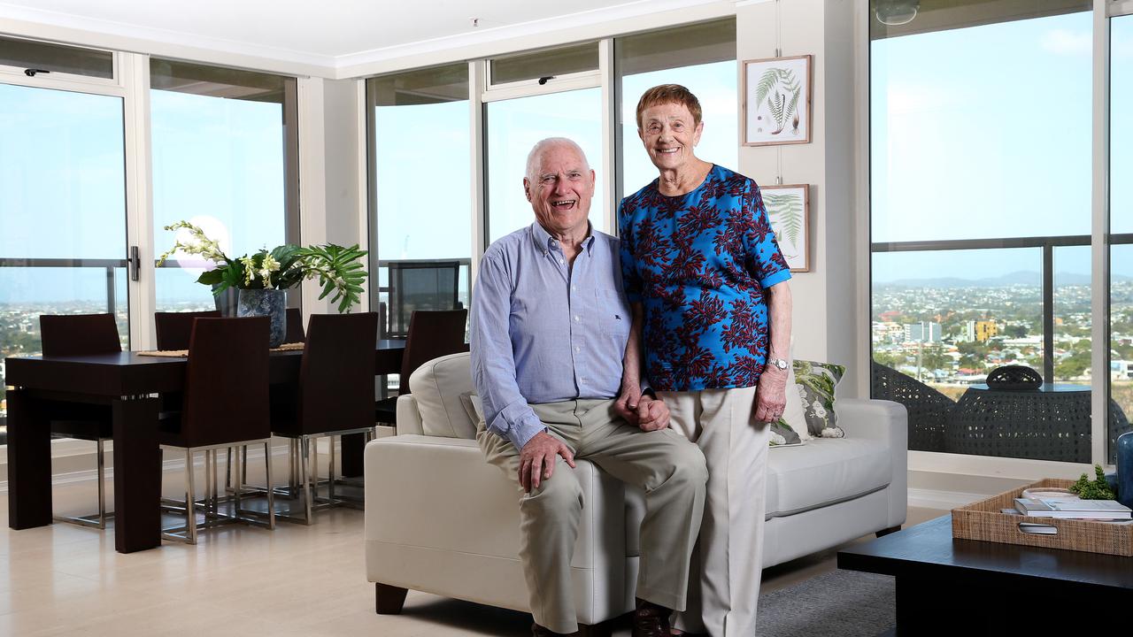 Former Brisbane lord mayor Bryan Walsh and his wife, Eugenia, are selling their sub-penthouse in the Quay West building in the CBD. Picture: Tara Croser.