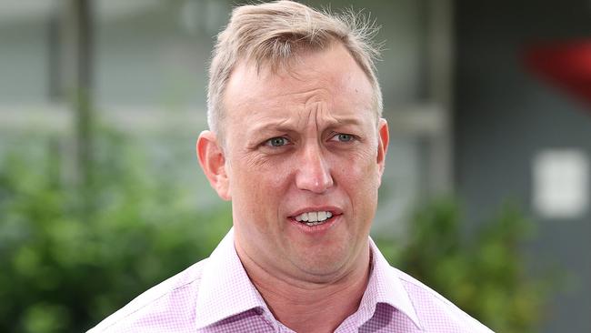 Deputy Premier Steven Miles during a press conference, Murrumba Downs. Picture: Liam Kidston.