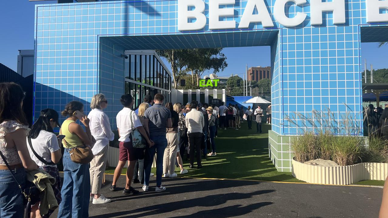 About 100 people were waiting in line to order from Charcoal Fish on Friday evening.