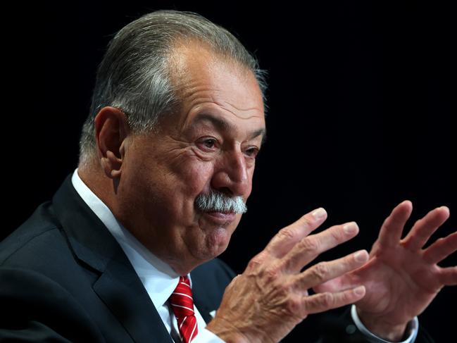 MARSEILLE, FRANCE - JULY 23: Andrew Liveris, President of the Brisbane 2032 Organizing Committee, speaks during a press conference ahead of the Paris Olympic Games on July 23, 2024 in Marseille, France. (Photo by Michael Reaves/Getty Images)