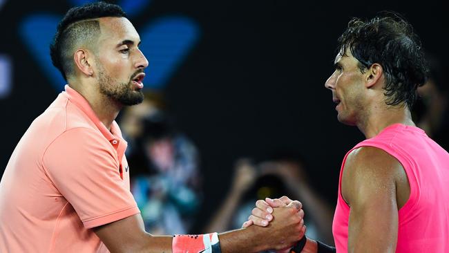 Nick Kyrgios was gracious in defeat against Spain's Rafael Nadal on Thursday night