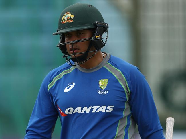 Khawaja during a net session.