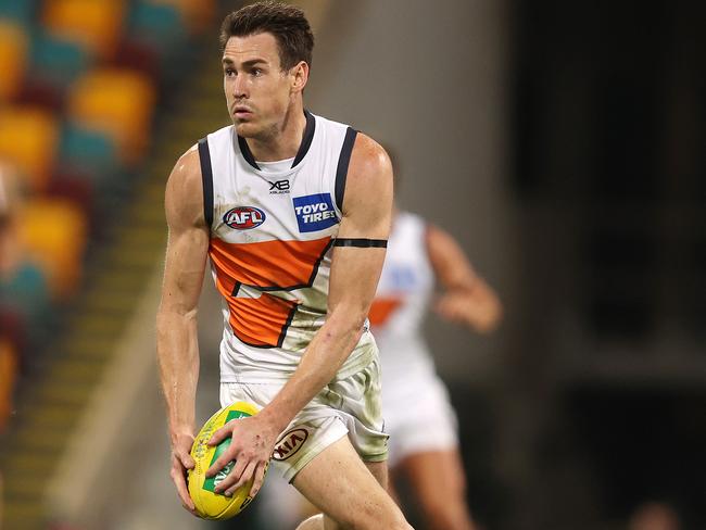 AFL Round 18. 18/09/2020.  St Kilda vs GWS Giants at the Gabba, Brisbane.  Jeremy Cameron of the Giants q2   . Pic: Michael Klein