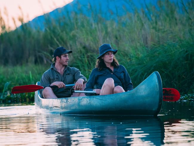 Canoeing in the Mana Pools in Zimbabwe.