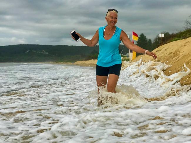 The red and yellow flags are placed so far up Ocean Beach during high tide because of erosion they might as well be in the car park. Picture: supplied.