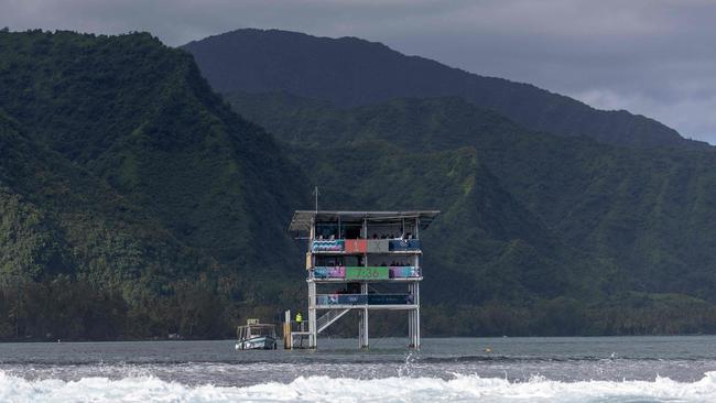 Teahupo'o, on the island if Tahiti in French Polynesia, is hosting the 2024 Olympic surfing events. Picture: AFP