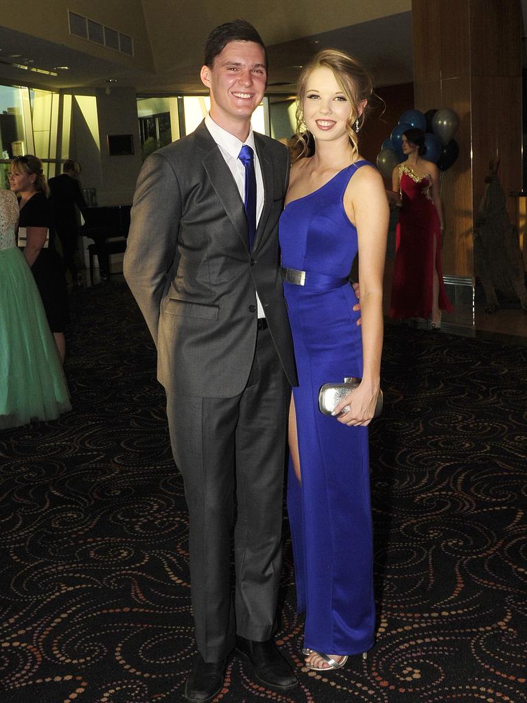 Chaz Penfold and Lucy Doyle at the 2014 Centralian Senior College College formal. Picture: JUSTIN BRIERTY / NT NEWS