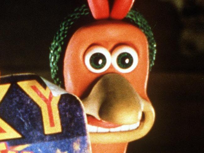 2/6/2000: Rocky in Chicken Run for Sneak./ movie stills