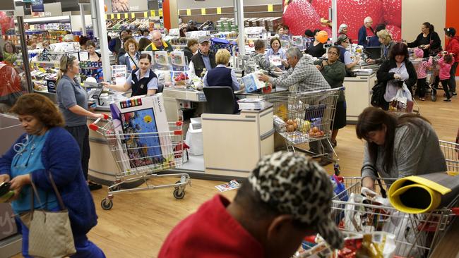 Low-cost retailers such as Aldi are undermining the traditional supermarket model. Picture: Luke Fuda