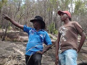 Two trackers are pictured searching for Queensland Police Senior Sergeant Mick Isles who disappeared while on duty near Ayr on September 23, 2009. No body has ever been found. Picture: Isles family/Facebook