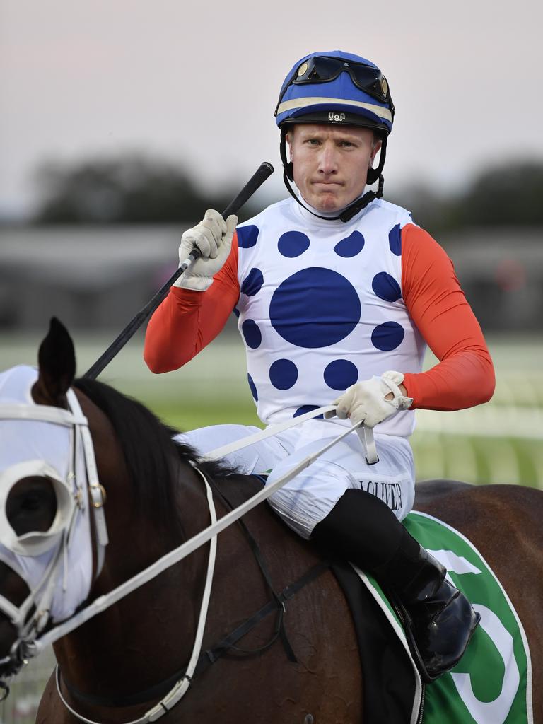 Josh Oliver and Pieridae return to the Clifford Park winner’s stall. Picture: Kevin Farmer