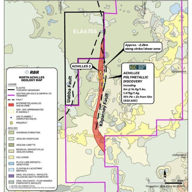 Local geology of the North Achilles project. Pic: Regener8 Resources