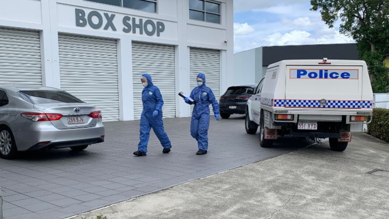 Police at the scene of an alleged stabbing on Brisbane's northside.