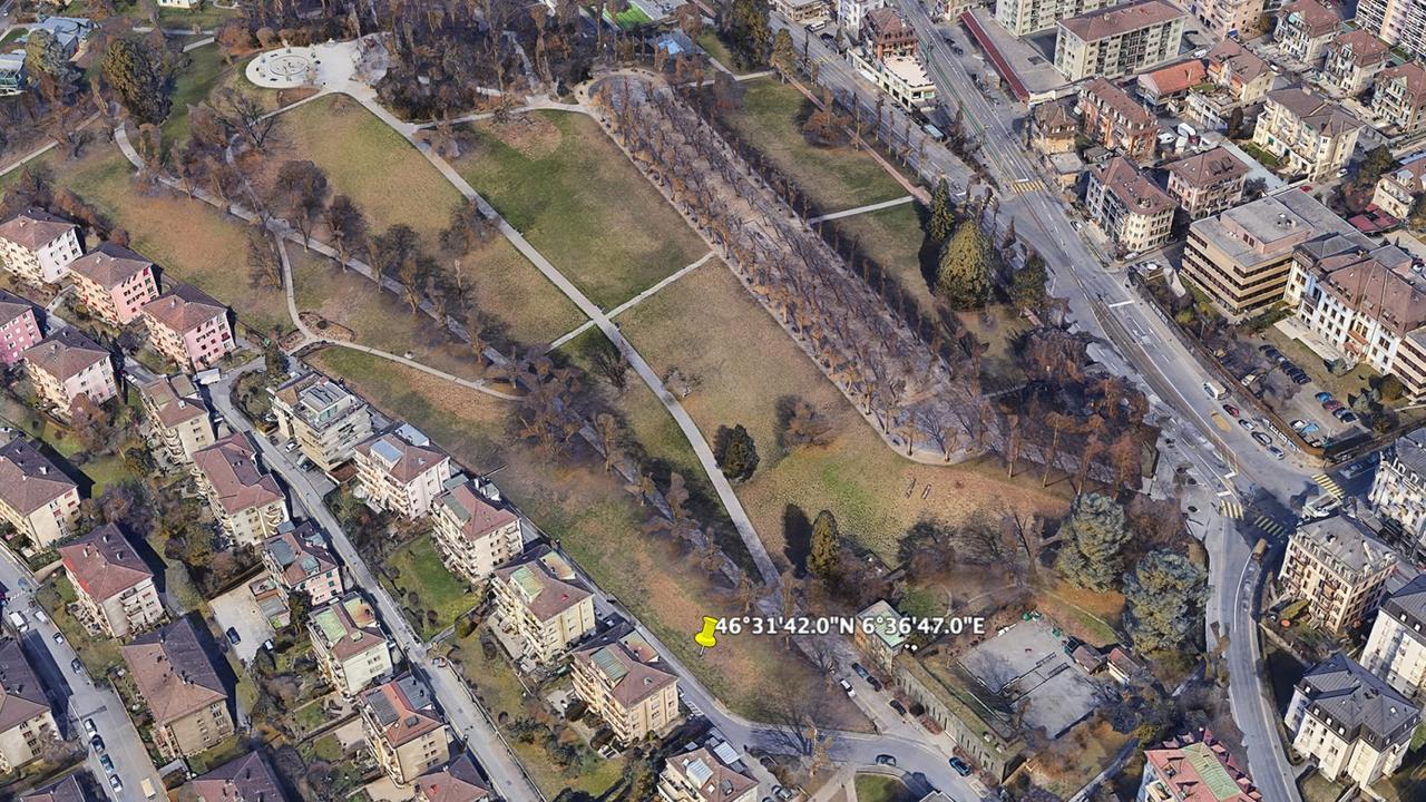 The Google Earth image where the bizarre scene was snapped.