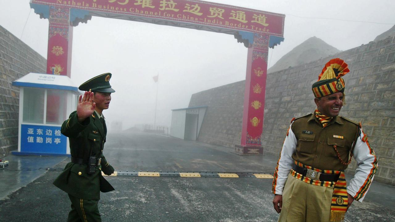 China and Indian border guards high in the Himalayas. Picture: AFP Photo/DIPTENDU DUTTA