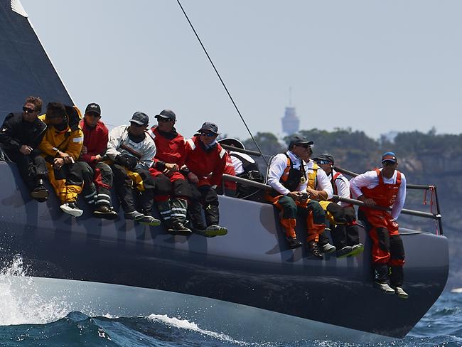 SYDNEY, AUSTRALIA - DECEMBER 26: Ichi Ban is pictured leaving Sydney Harbour during the 2019 Sydney to Hobart on December 26, 2019 in Sydney, Australia. (Photo by Brett Hemmings/Getty Images)