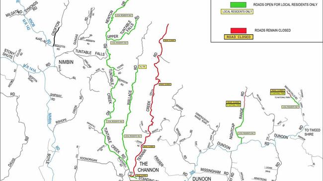 Roads remain closed due to fires. Picture: Lismore City Council