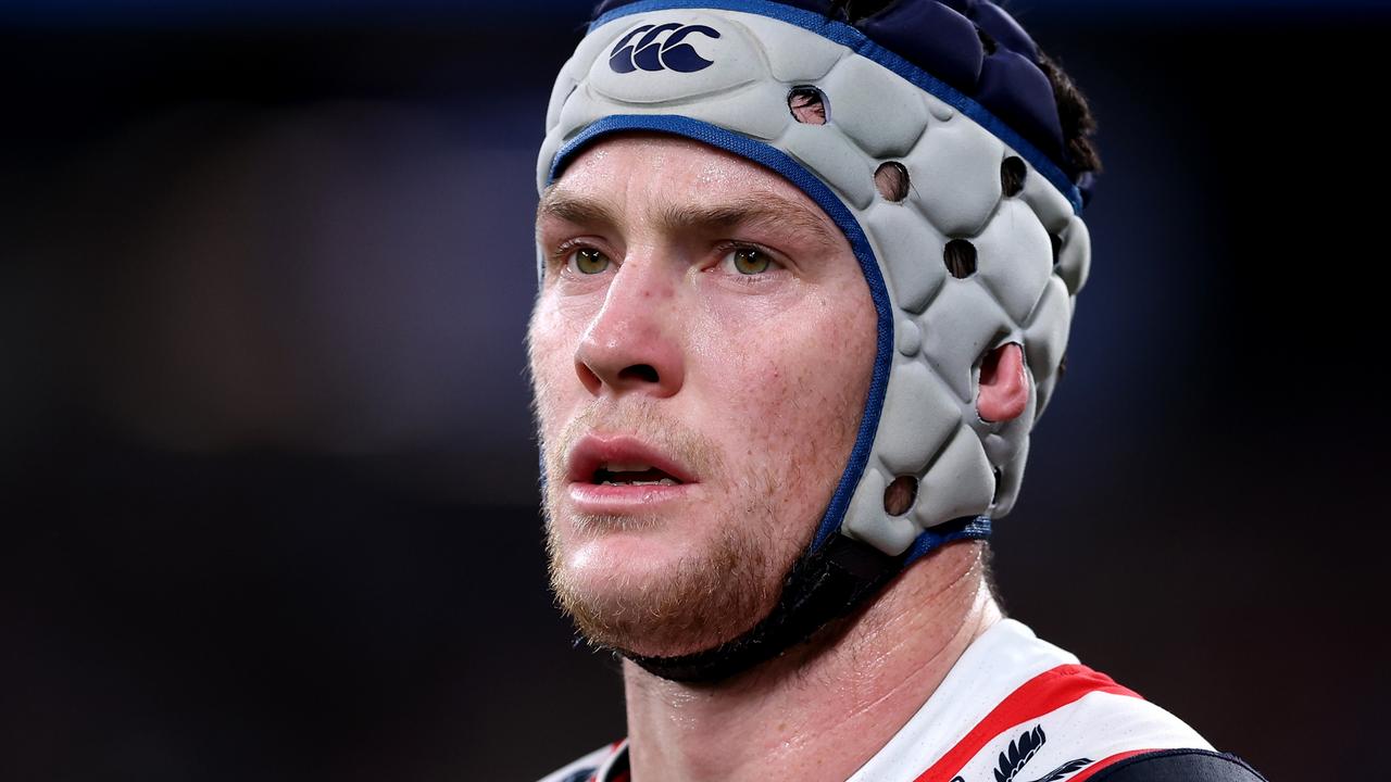 SYDNEY, AUSTRALIA - AUGUST 26: Luke Keary of the Roosters looks on during the round 26 NRL match between Sydney Roosters and Wests Tigers at Allianz Stadium on August 26, 2023 in Sydney, Australia. (Photo by Matt King/Getty Images)