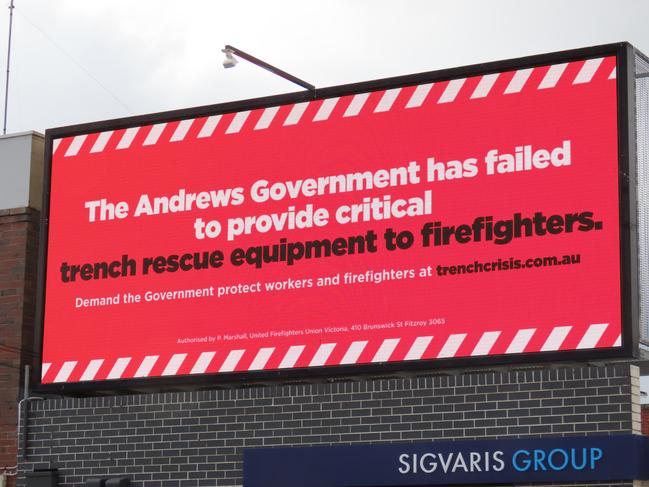 The UFU billboard in Ballarat.