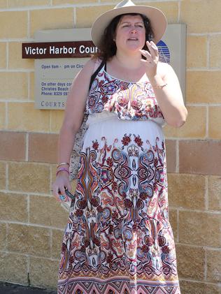 Tziporah stands outside Victor Harbor, SA Court. Picture: Dylan Coker