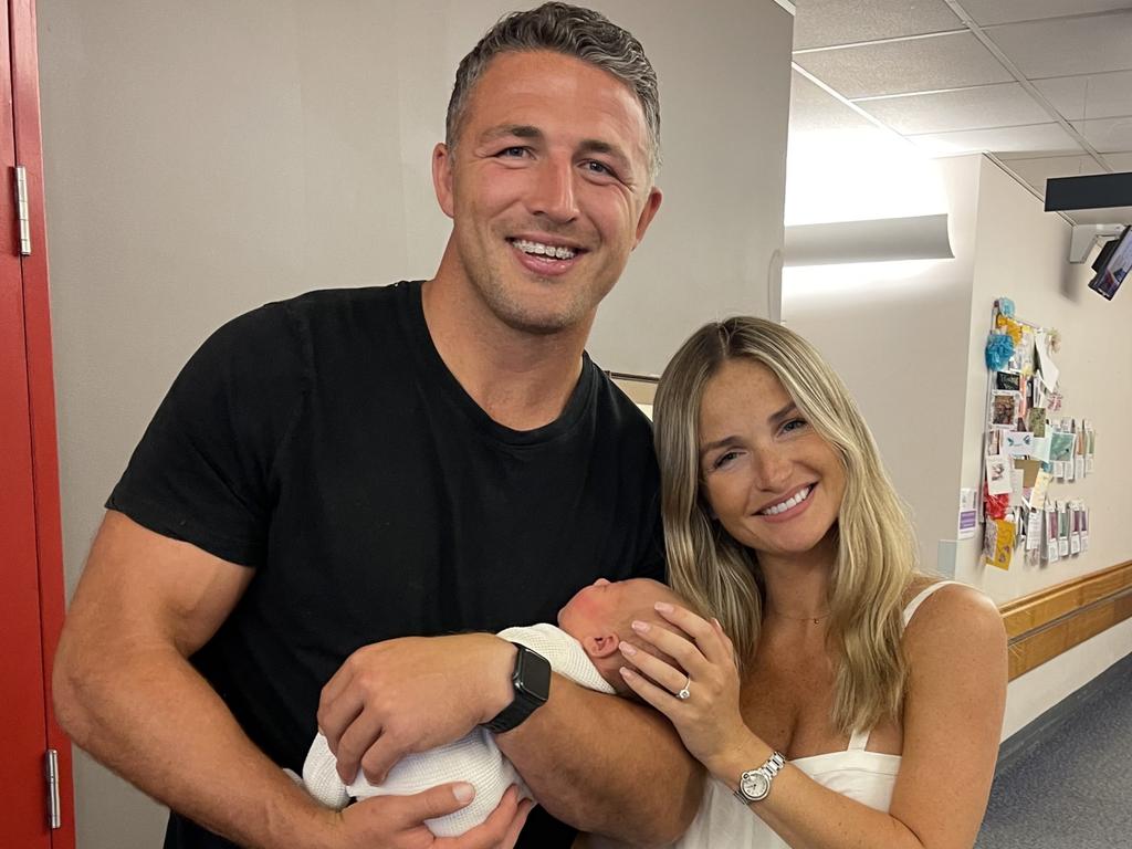 Sam Burgess and fiancee Lucy Graham celebrate birth of first child ...