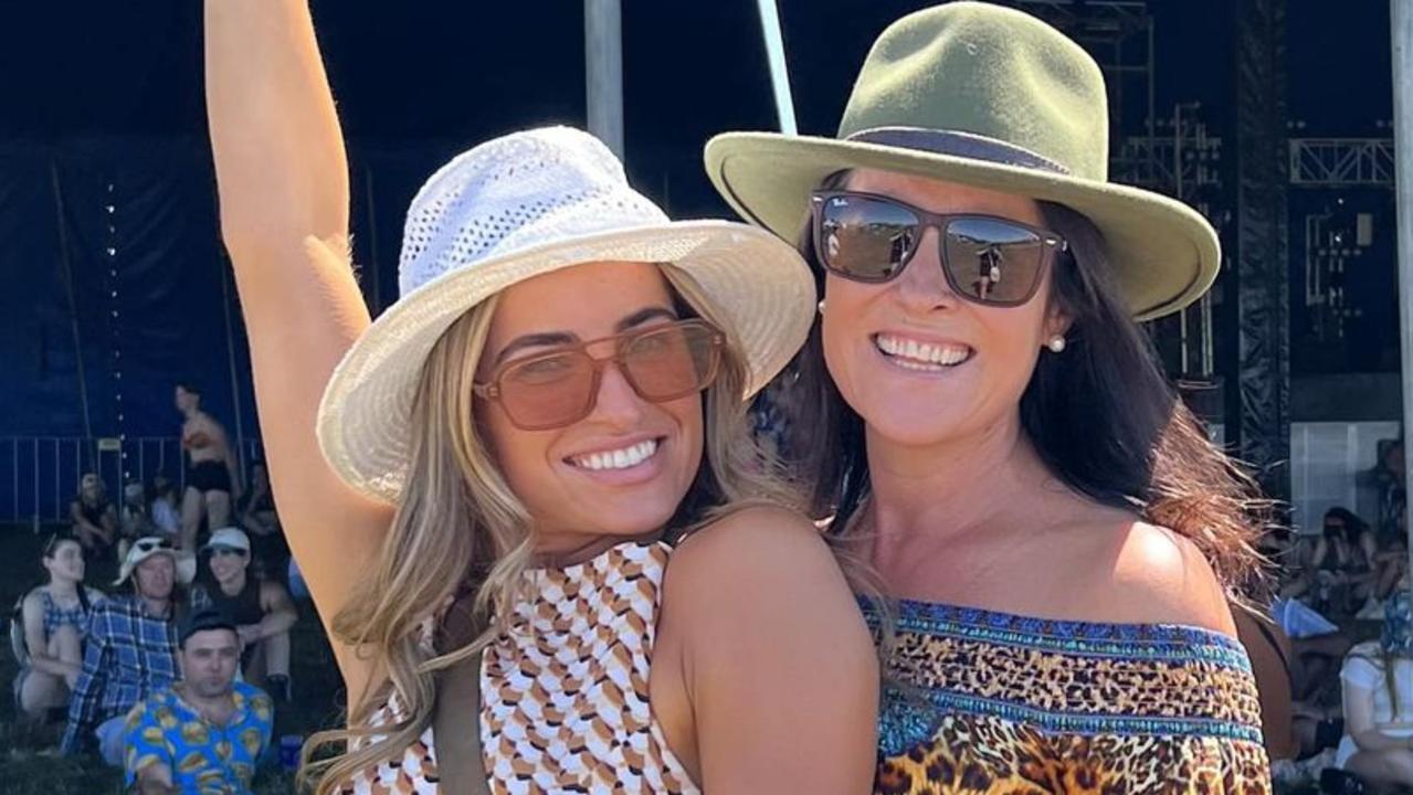 Jo Palmer and her daughter Lily Cornish pose for a happy snap at Party in the Paddock. Picture: Facebook