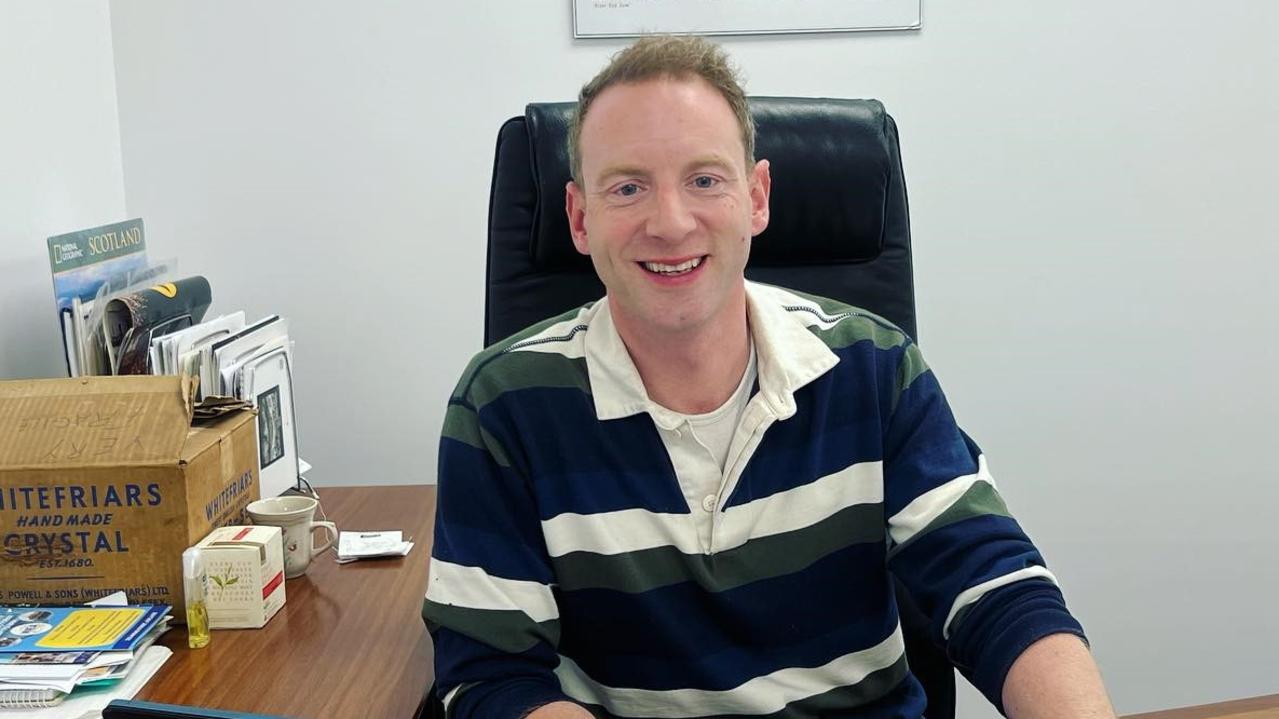 Former Liberal leader David Speirs at his Hallett Cove electorate office, in a picture he posted on August 13. Picture: Instagram / David Speirs