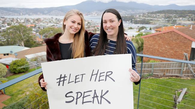 Tame and the journalist who she teamed up with to overturn Tasmania’s gag laws, Nina Funnell.