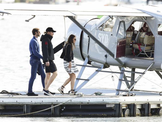 After a quick cuppa, they board a sea plane to the Hawkesbury. Picture: Justin Lloyd