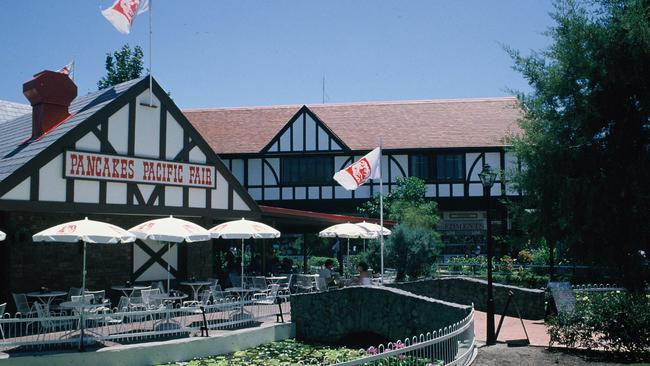 The Merry Olde England land area’s mock-Tudor buildings.