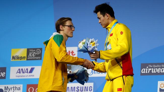 There is no love lost between Mack Horton and Sun Yang. (Clive Rose/Getty Images)