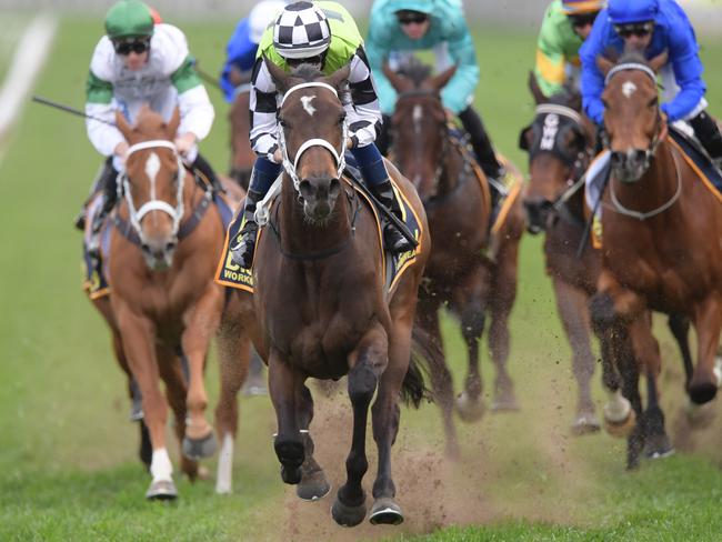 Unforgotten makes easy work of the Chelmsford Stakes at Royal Randwick. Picture: AAP