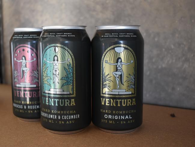 Ventura Brewing currently produces three versions of alcoholic kombucha including original, elderflower and cucumber and hibiscus and rosemary.